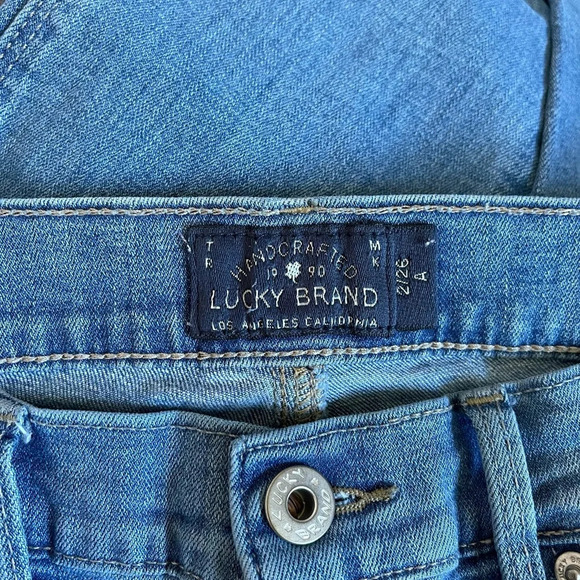 Lucky Brand Brooke Medium Wash Mid-rise Distressed Skinny Jeans 26 Women’s - Picture 12 of 15